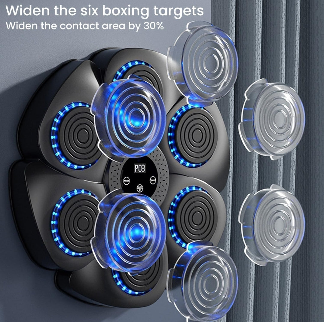 GYHZKA 2024 New Smart Music Boxing Machine,9 Training Modes Led Boxing Machine,Can Play Music