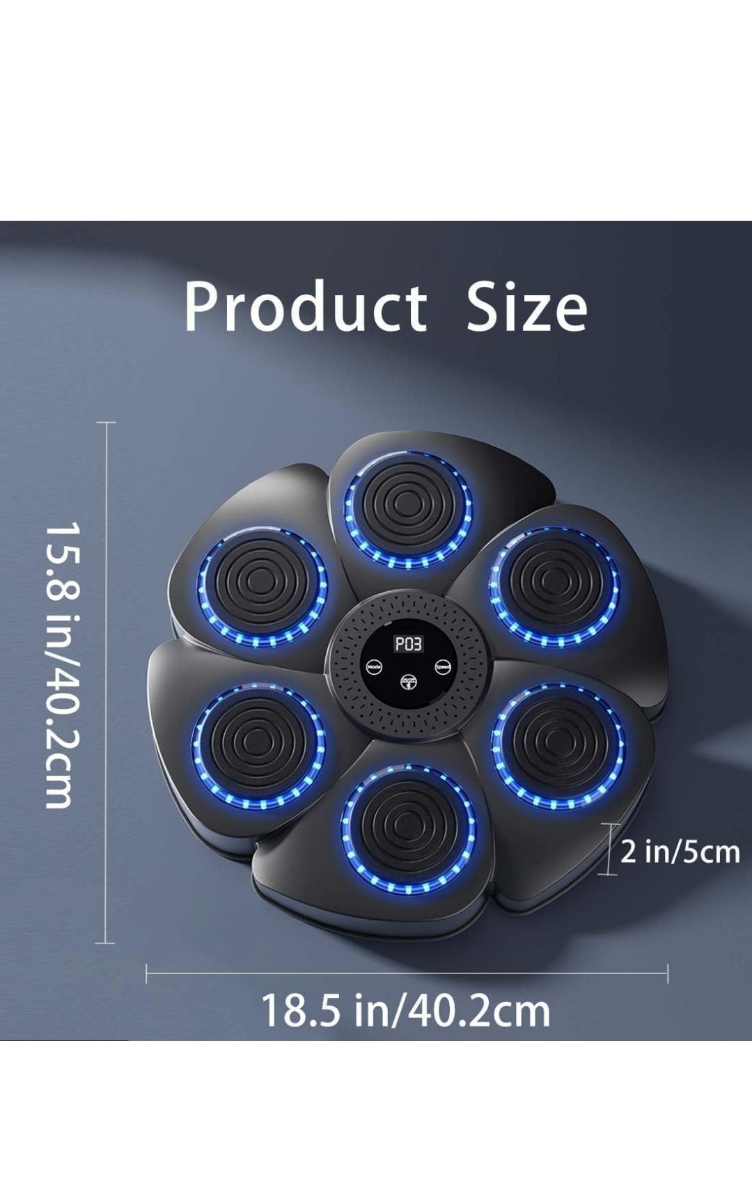 GYHZKA 2024 New Smart Music Boxing Machine,9 Training Modes Led Boxing Machine,Can Play Music