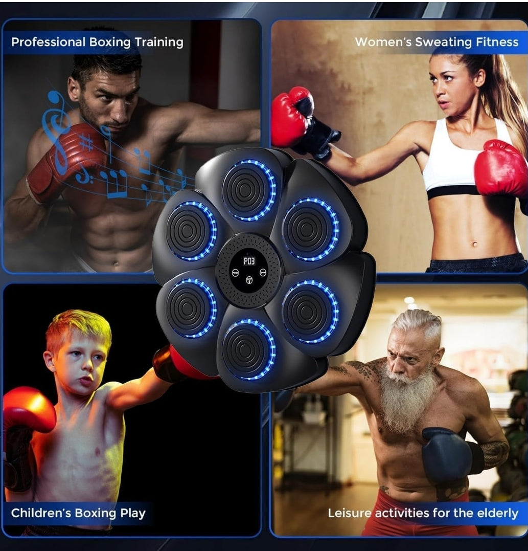 GYHZKA 2024 New Smart Music Boxing Machine,9 Training Modes Led Boxing Machine,Can Play Music