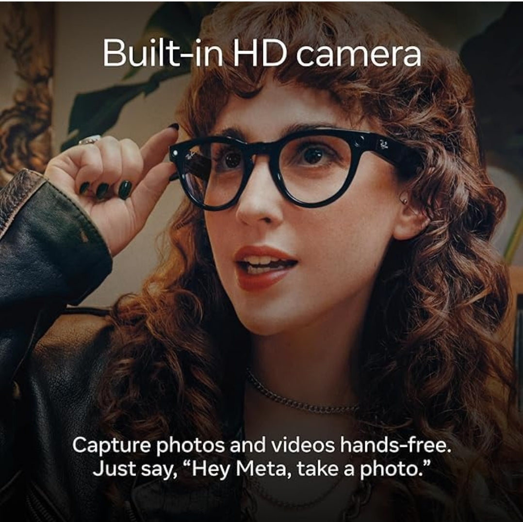 Smart Glasses Standard F Shiny Black/Clear (Meta rybn- Imported)