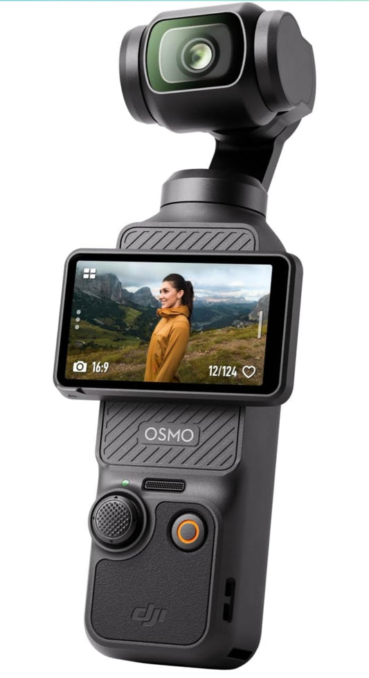 DJI Osmo Pocket 3, Vlogging Camera with 1'' CMOS & 4K/120fps Video, 3-Axis Stabilization, Fast Focusing, Face/Object Tracking, 2" Rotatable Touchscreen, Small Video Camera for Photography, YouTube